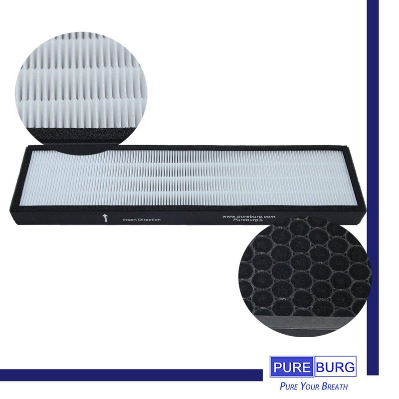 PUREBURG Replacement Filter Compatible with Hunter F1701HE/21 30613 Fits Hunter HT1701 HT1701BB F1701HE/PM 30100 30100B 30100W Air Purifiers,H13 HEPA 3-Stage Filtration, 1-Pack - Image 3